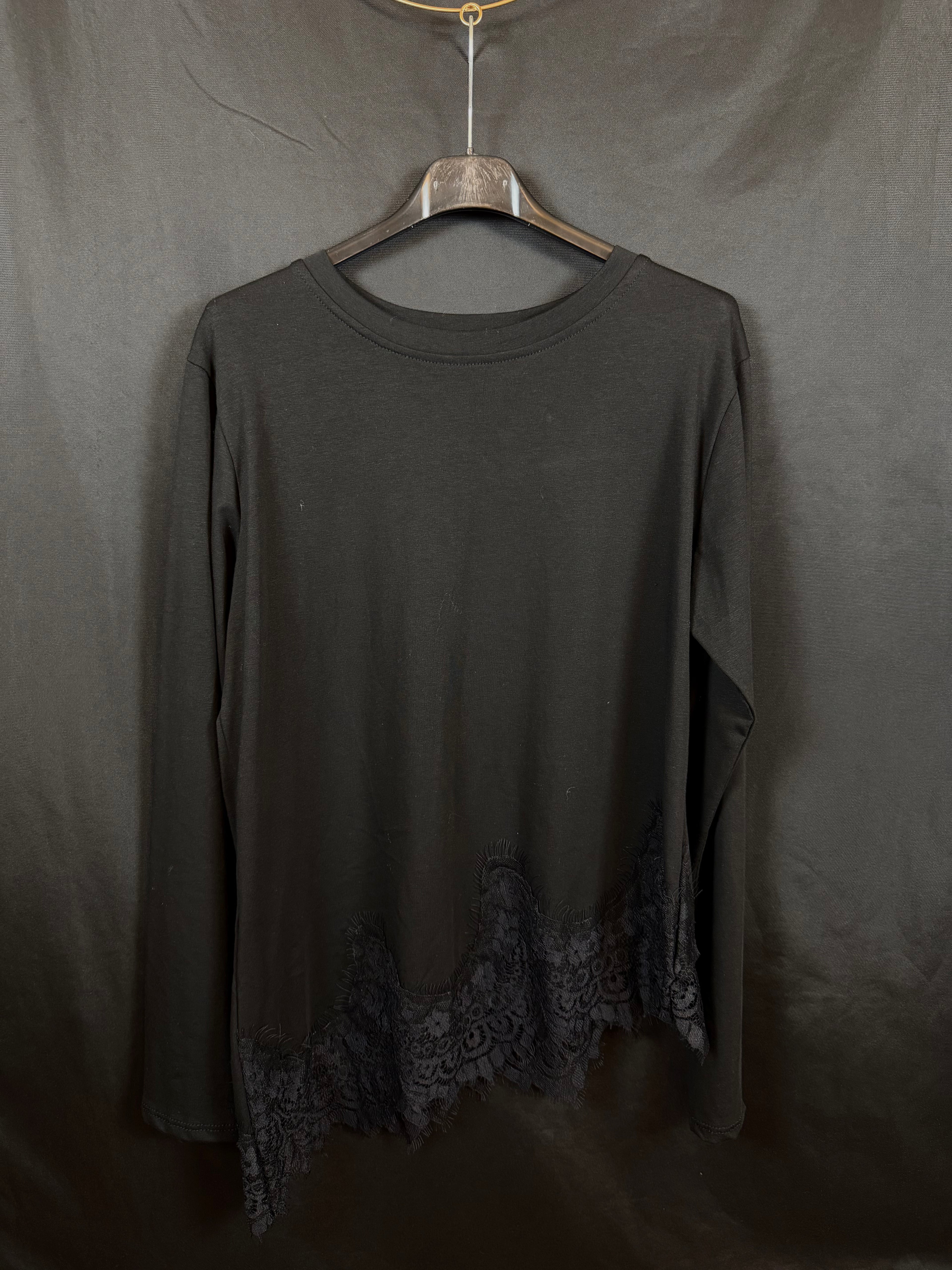 T-shirt manica lunga taglio diagonale