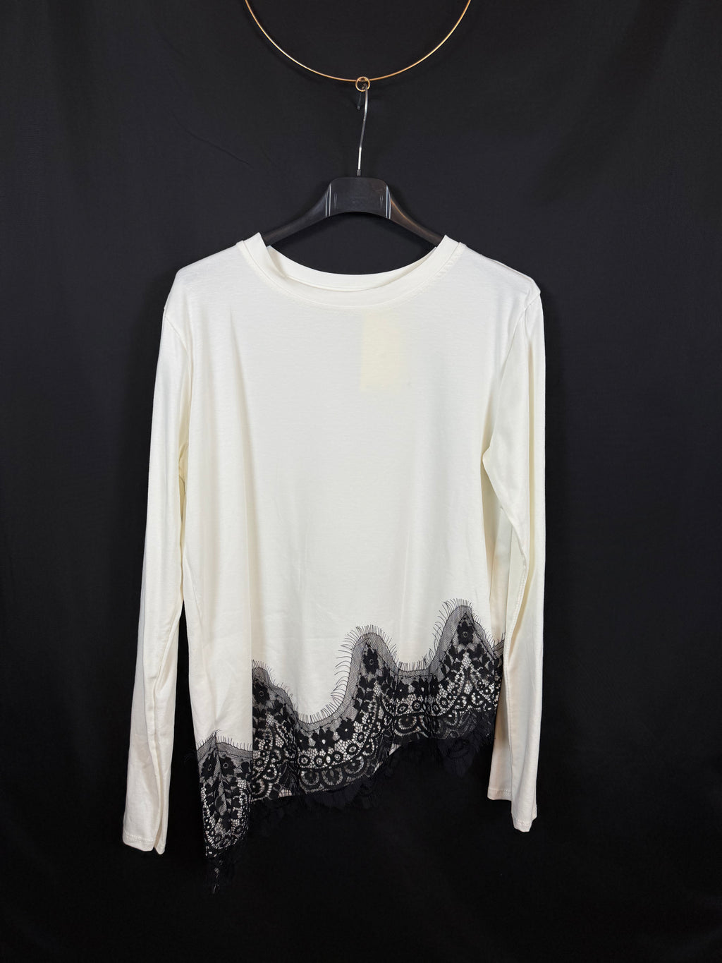 T-shirt manica lunga taglio diagonale