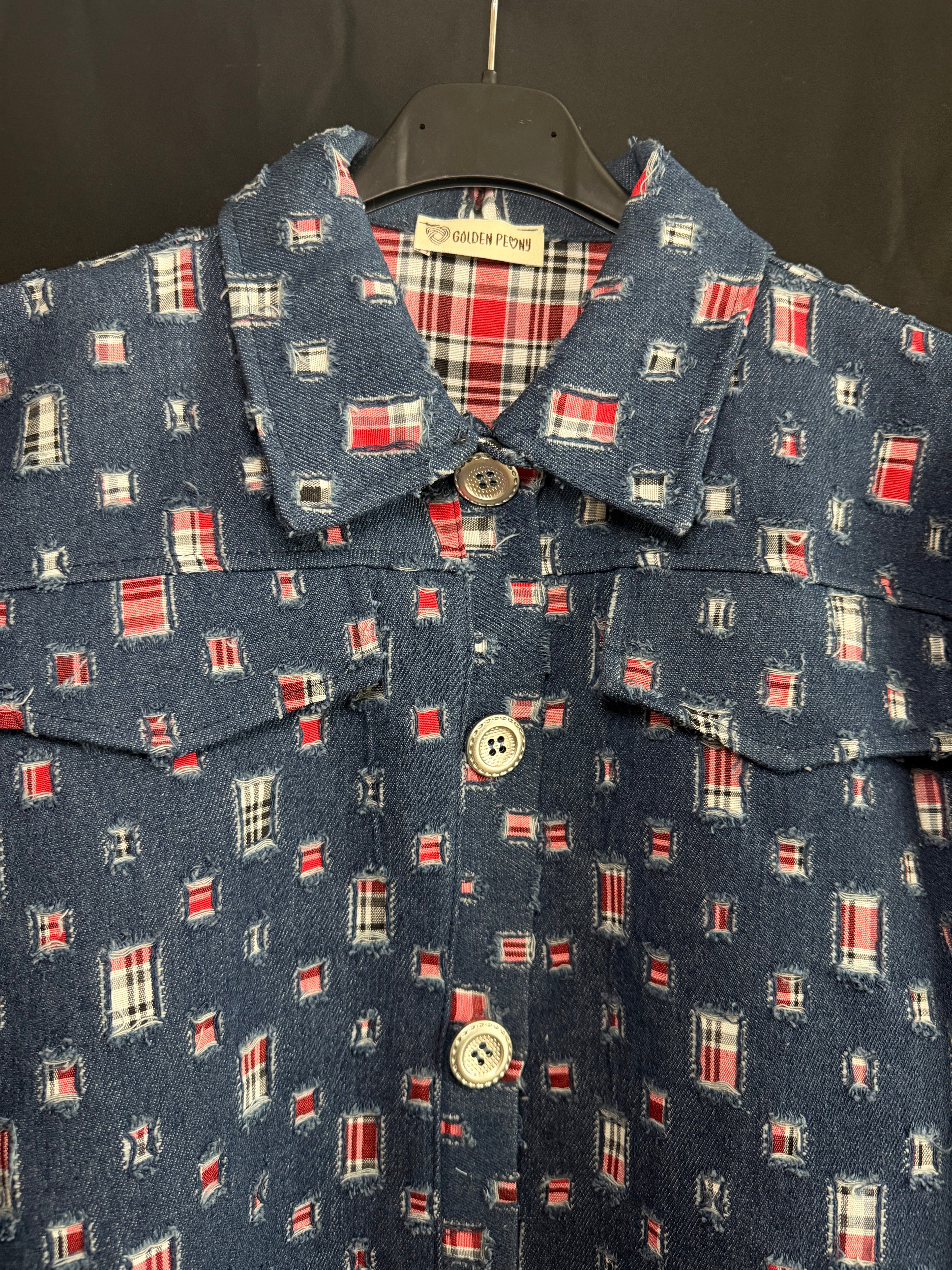 Giacchetta denim scacchi