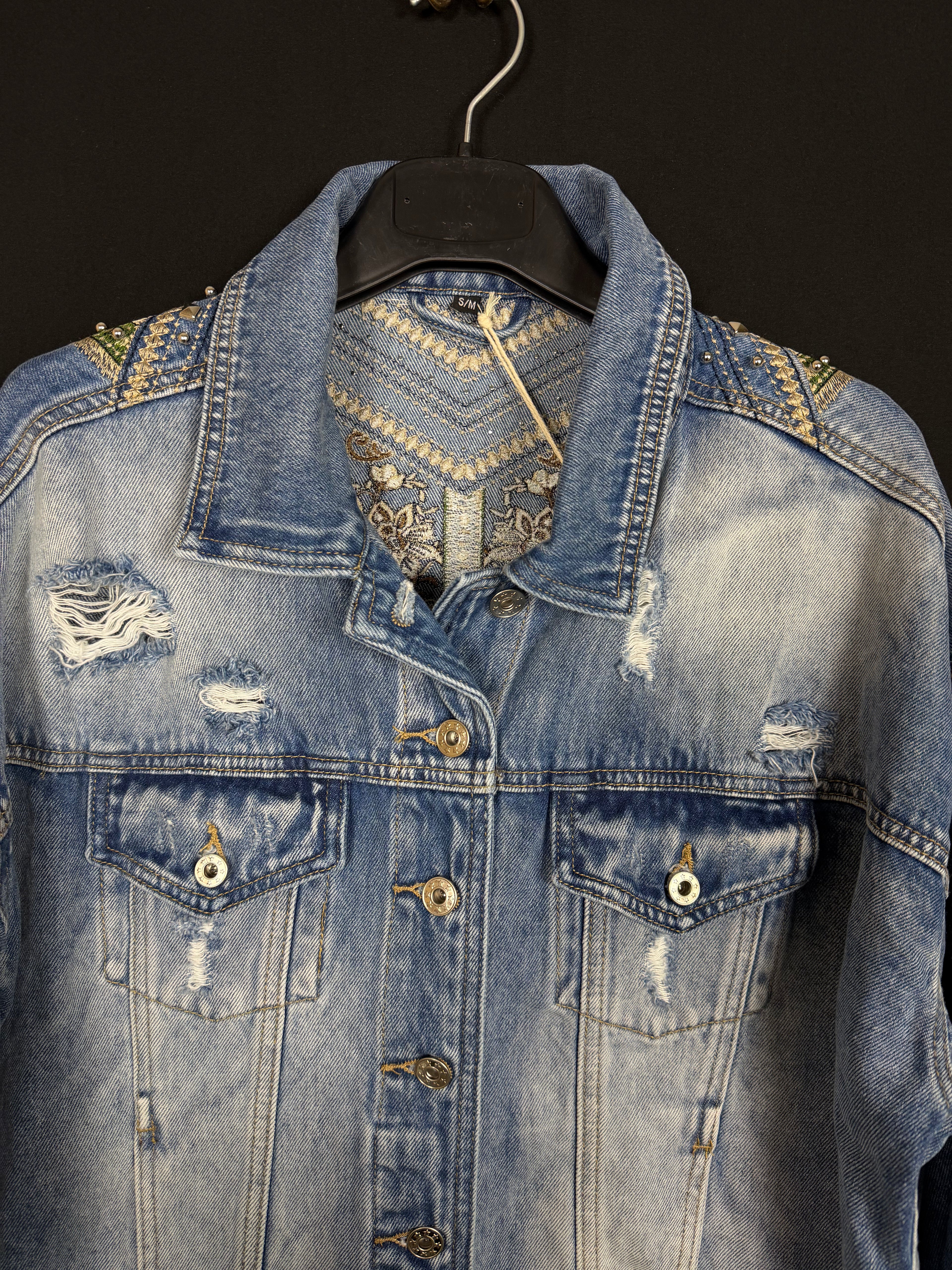 Giacchetta jeans e frenge
