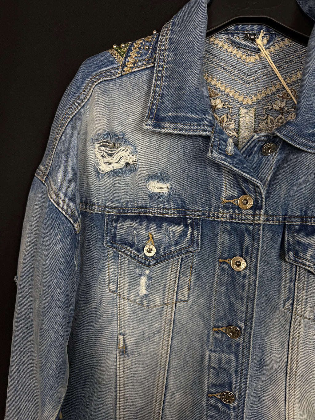 Giacchetta jeans e frenge