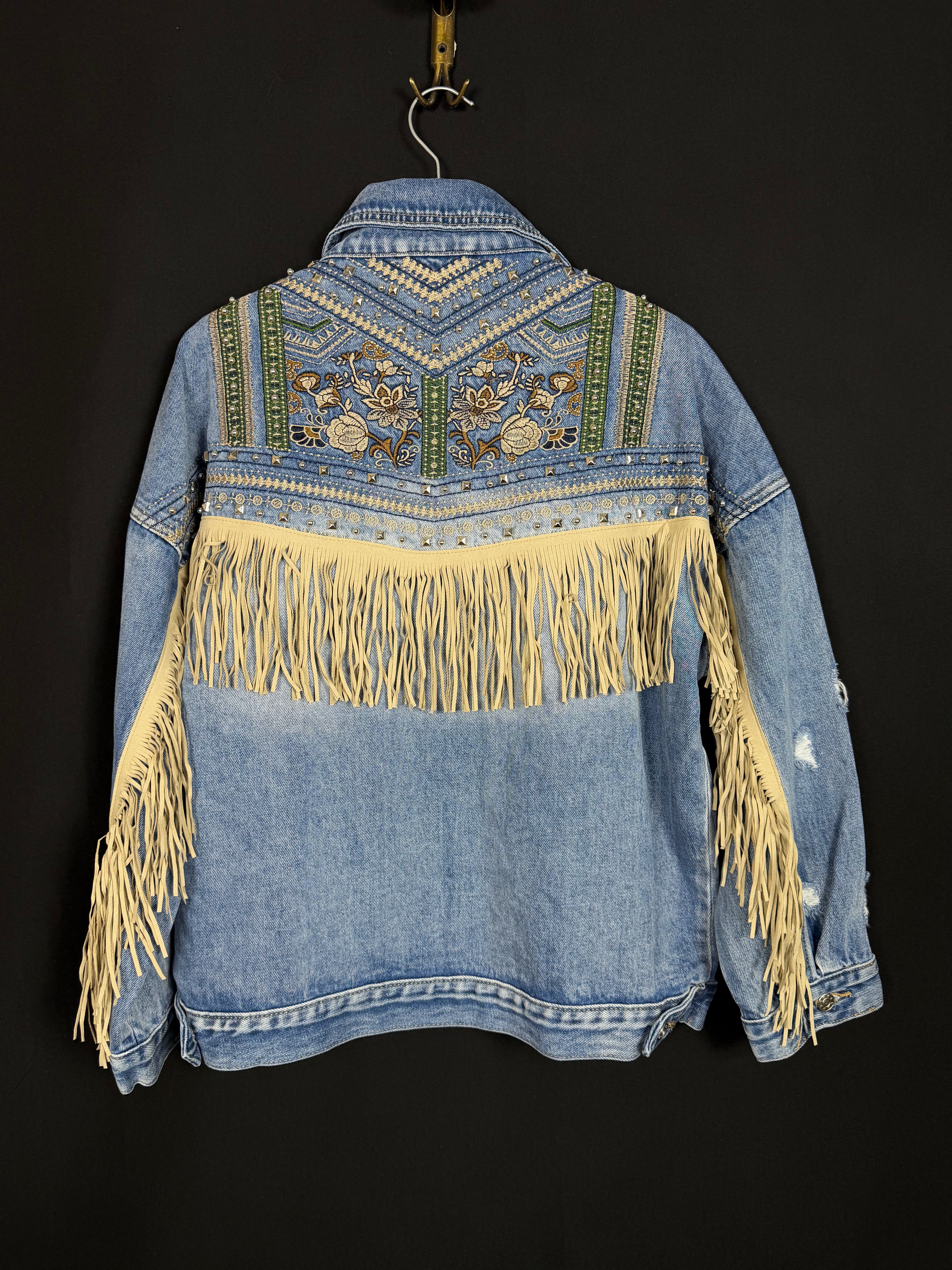 Giacchetta jeans e frenge
