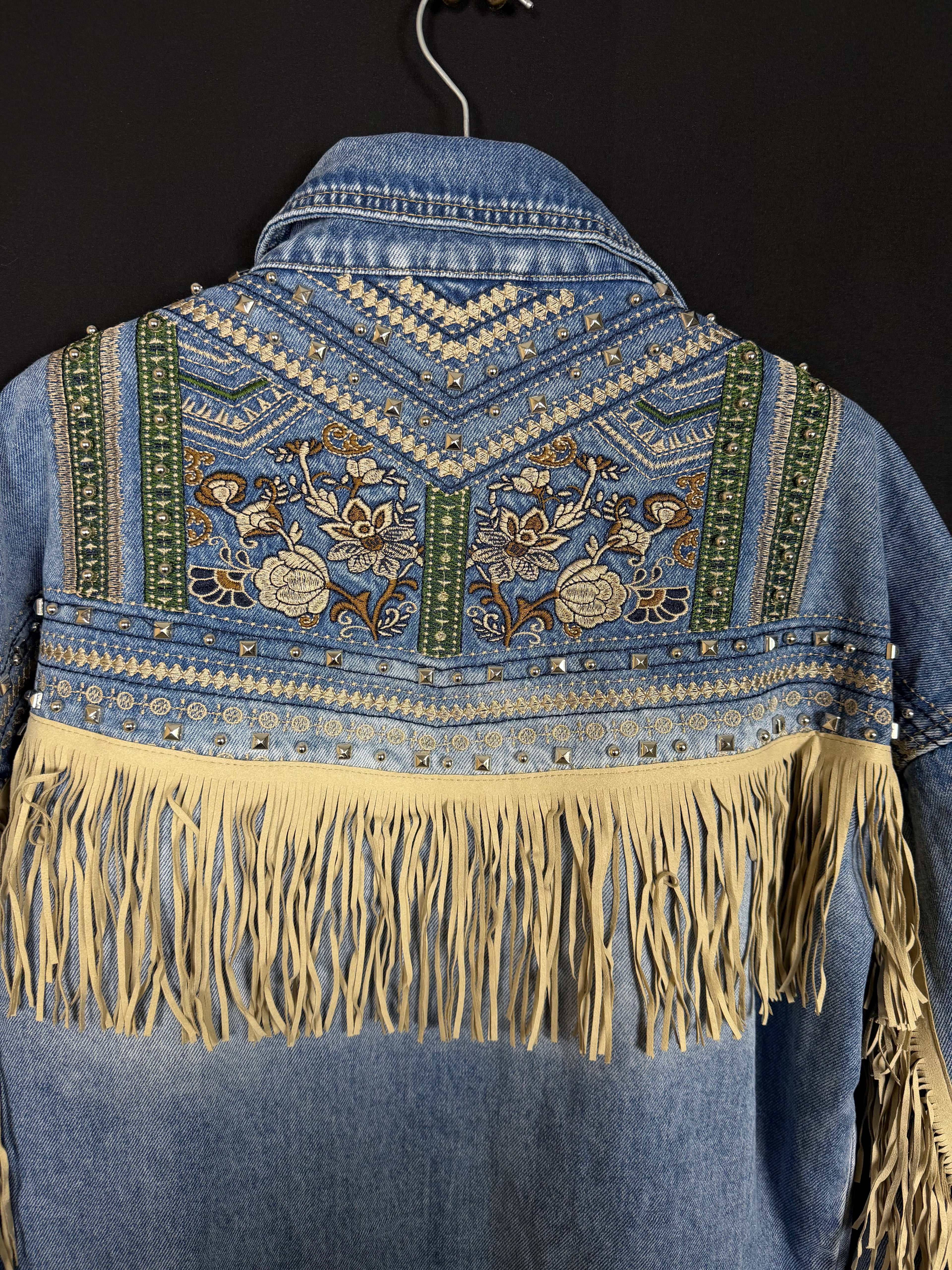 Giacchetta jeans e frenge