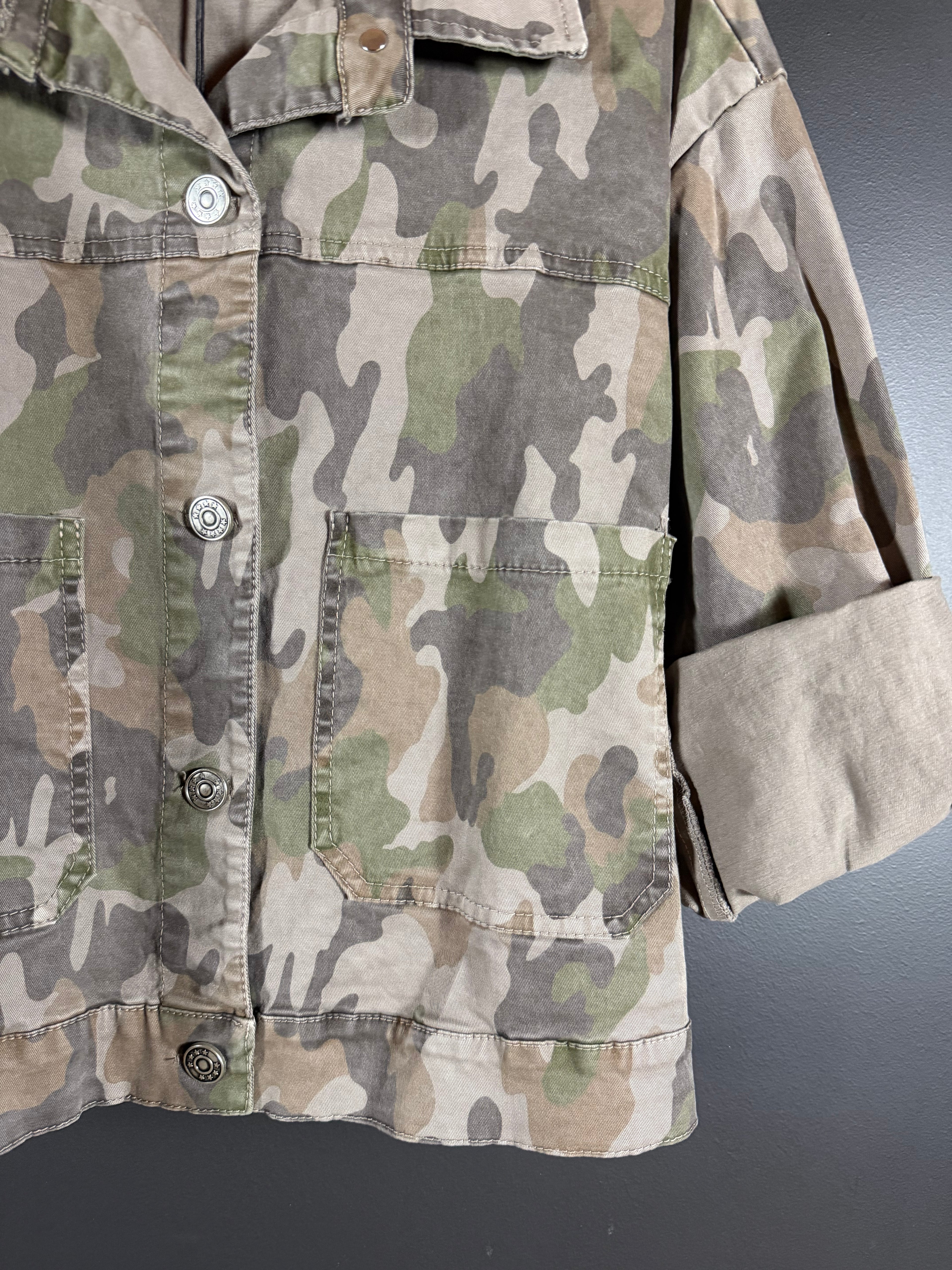 Giacchetta denim camouflage