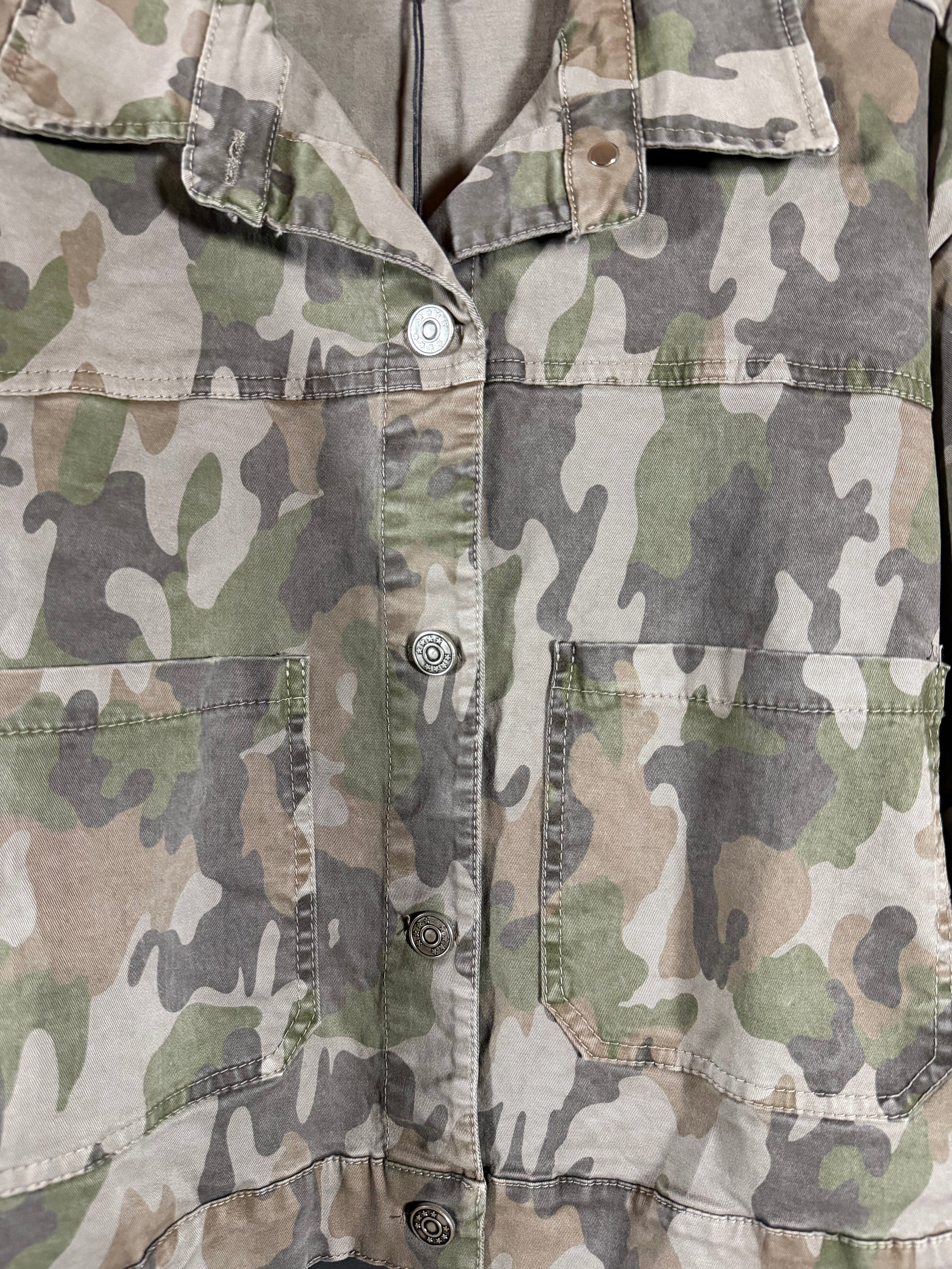Giacchetta denim camouflage