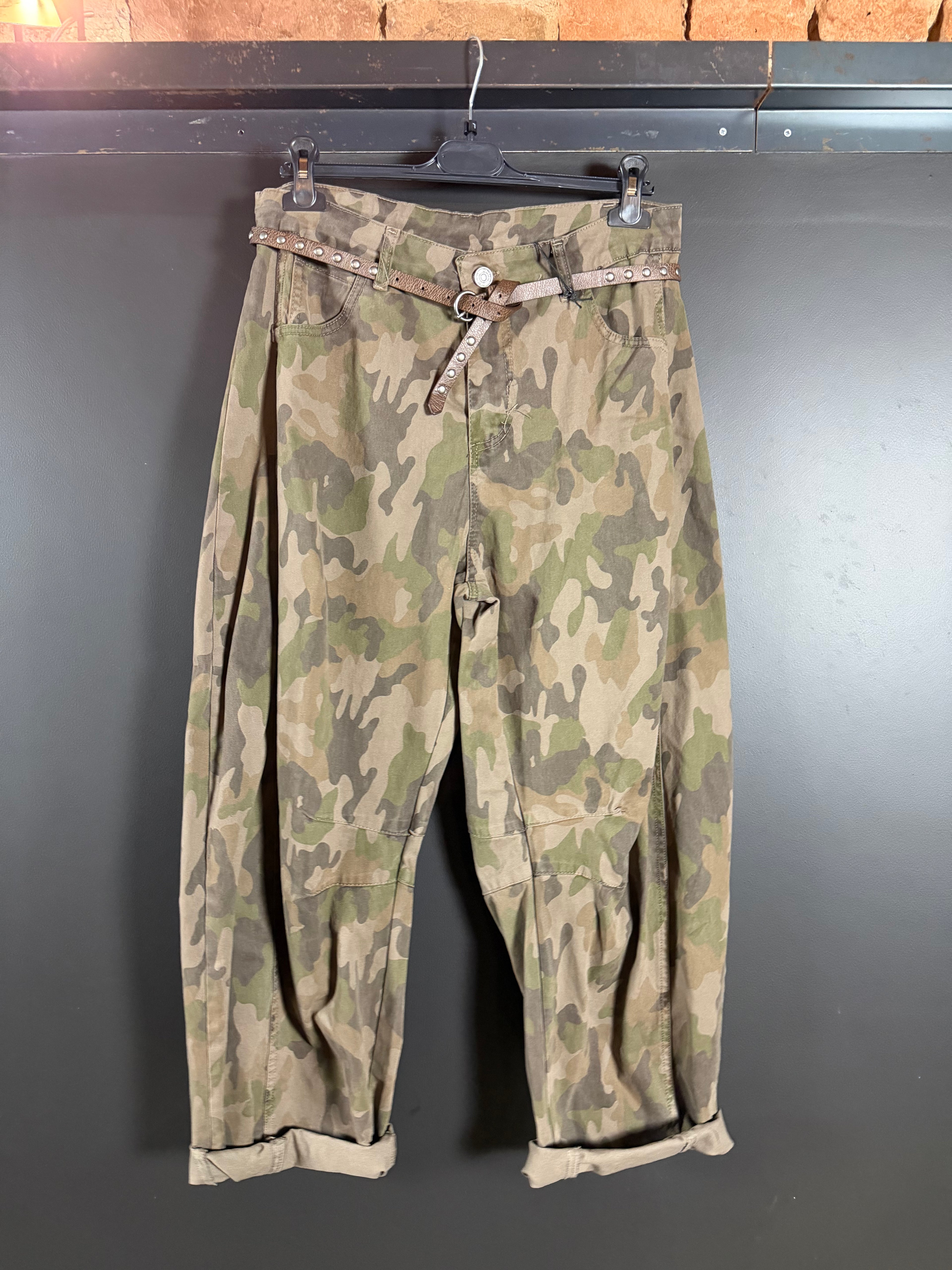 Pantalone denim camouflage