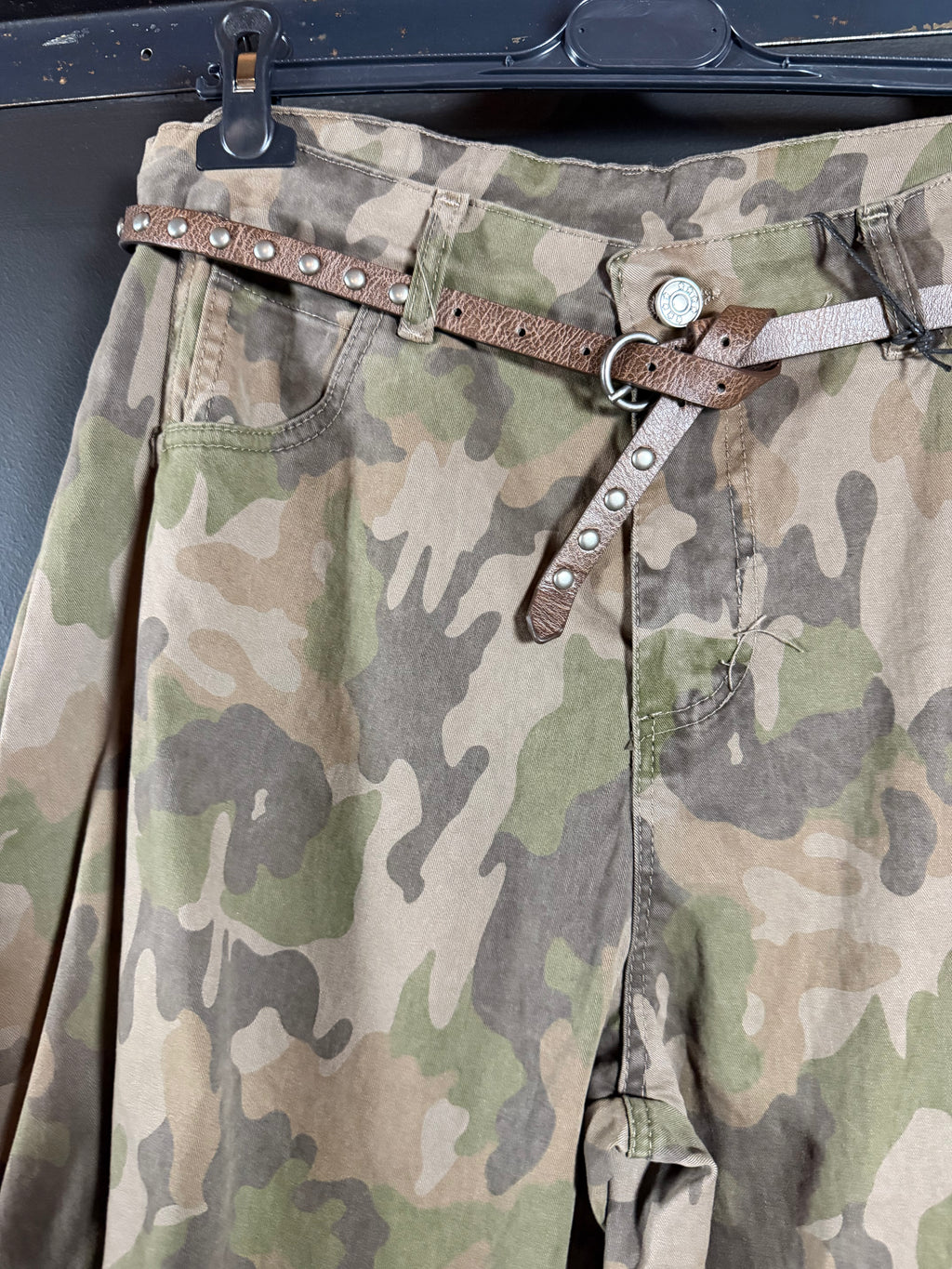 Pantalone denim camouflage