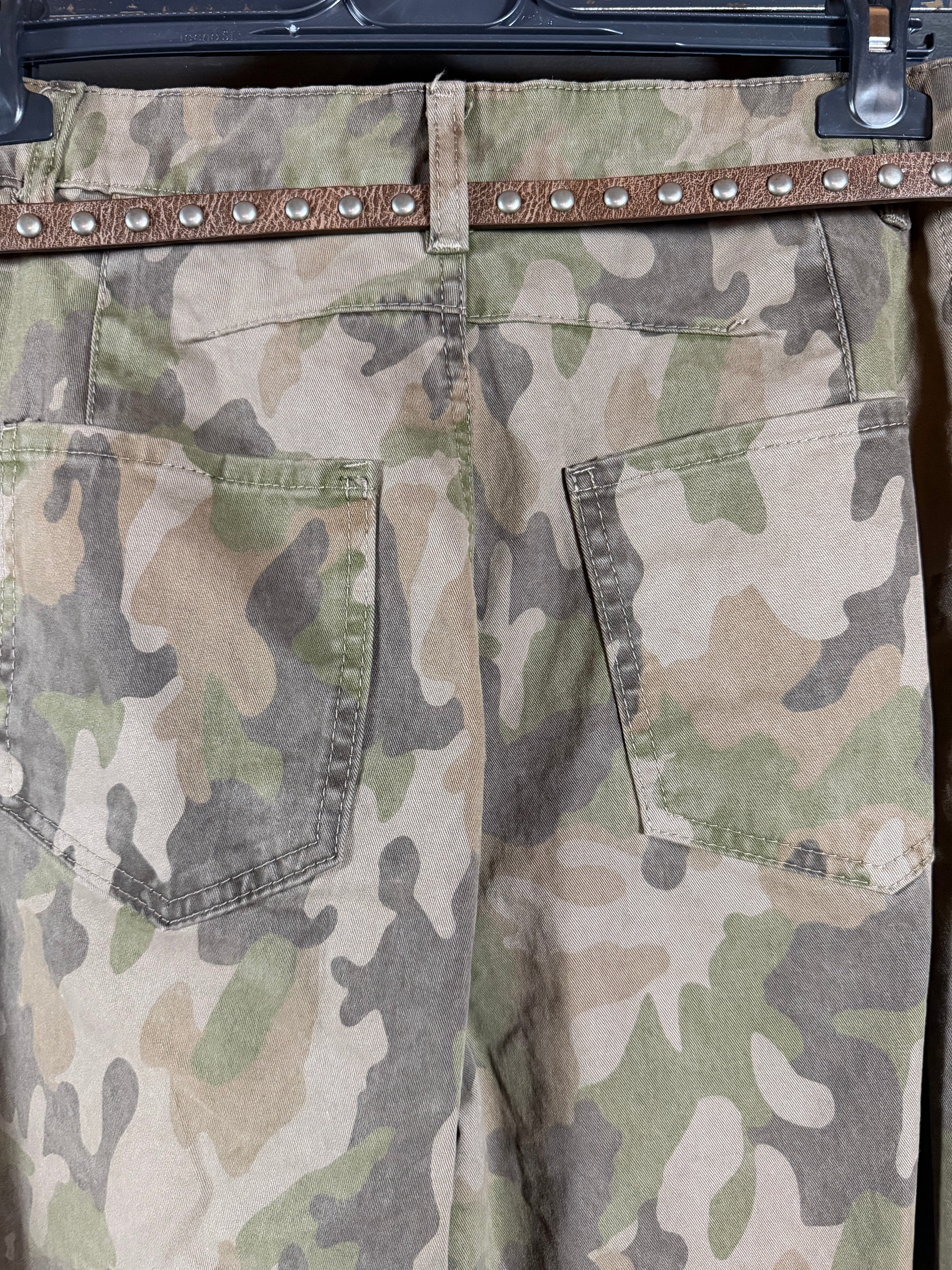 Pantalone denim camouflage